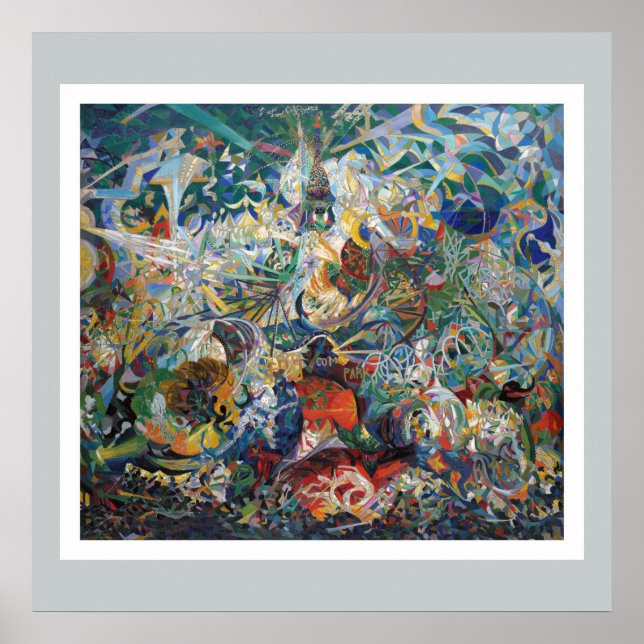 Poster Joseph Stella - Coney Island, Mardi Gras (Frente)