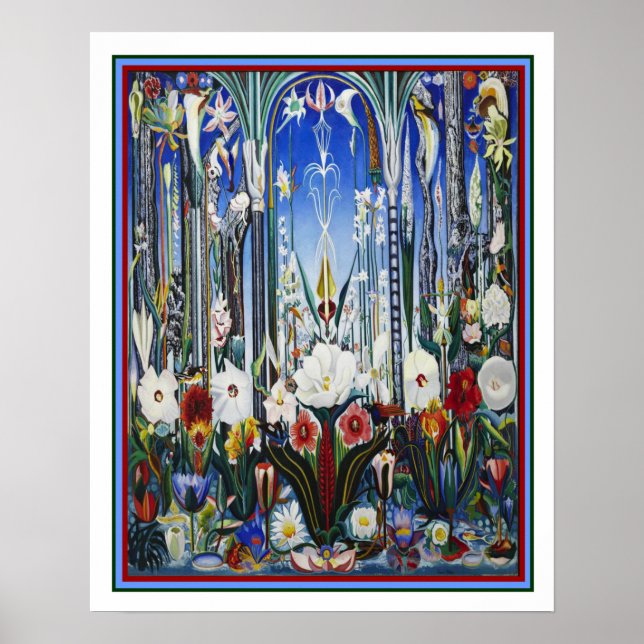 Poster Joseph Stella "Flowers Italy" 1931 16x20 (Frente)