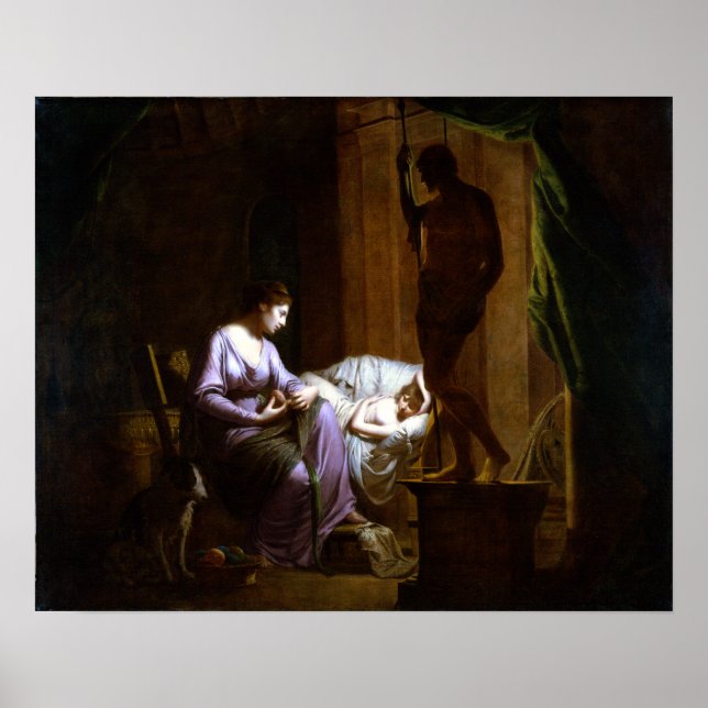 Poster Joseph Wright, de Derby Penelope, desvendando sua  (Frente)