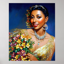 Poster Josephine Baker Floral Art