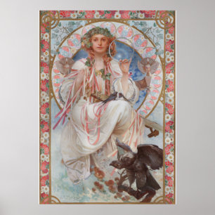 Poster Josephine Crane Bradley como Lavia por Alphonse Mu