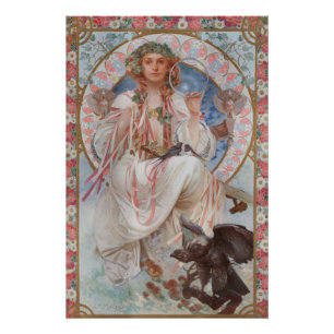 Póster Josephine Crane Bradley como Lavia por Alphonse Mu