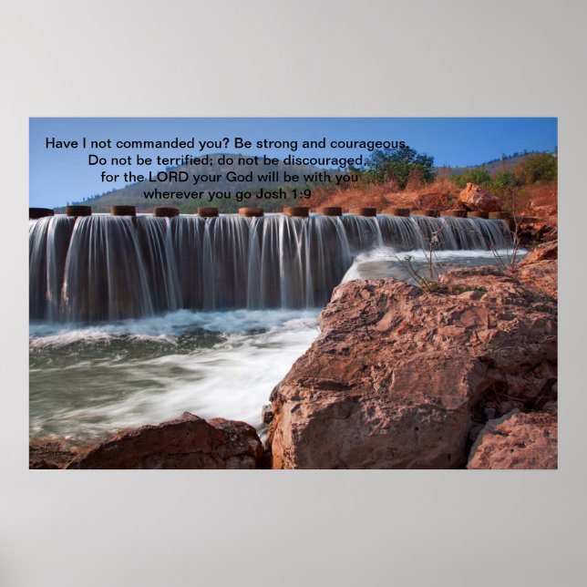 Póster Josh 1:9 Não te ordenei? (Frente)