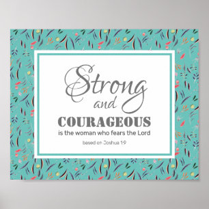 Poster Joshua 1:9 Inspiração FORTE E CORAJOSA