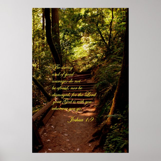 Póster Joshua 1:9 Não tenha medo (Frente)