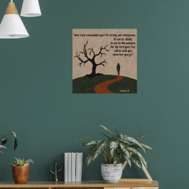 Poster Joshua 1:9 Não tenha medo que Deus esteja com você