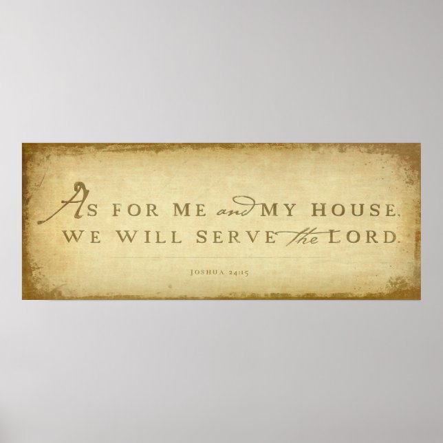 Póster Joshua 24:15 (Frente)