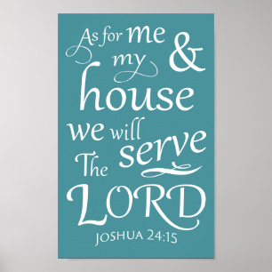Poster Joshua 24:15 Para mim e minha casa...