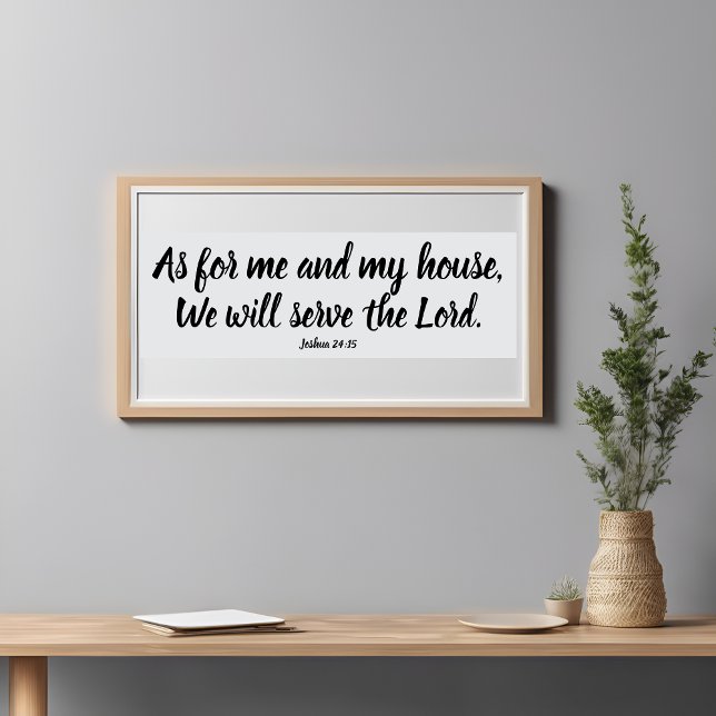 Poster Joshua 24:15 Quanto a mim... Serve o Lord Script (Joshua 24:15 As for me...Serve the Lord Script Poster
)