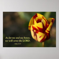 Joshua 24:15 Tulipa Vermelha e Amarela