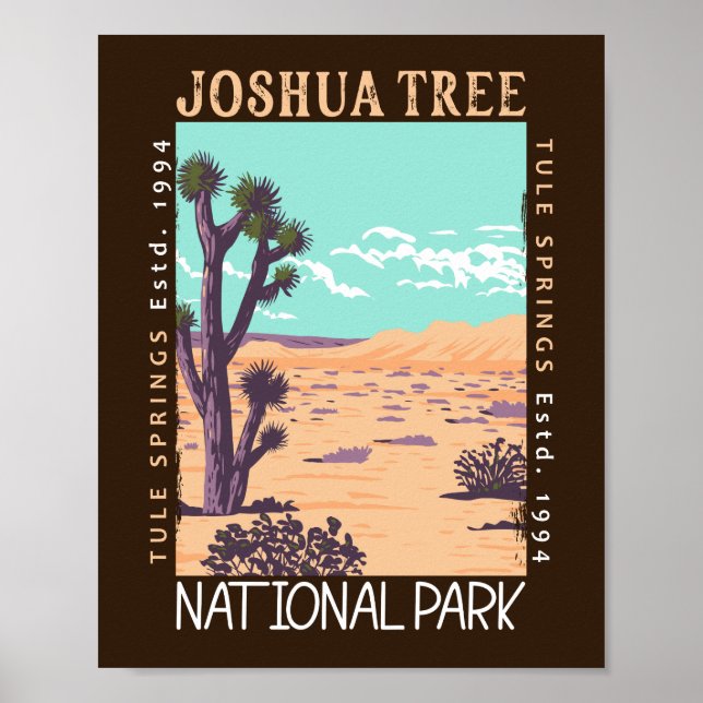 Poster Joshua Tree National Park Tule Primaveras Sofridos (Frente)
