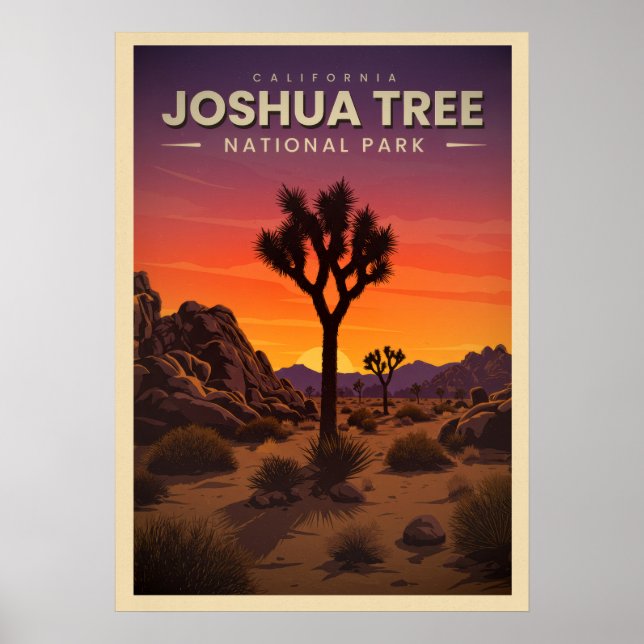 Poster Joshua tree V01 (Frente)