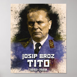 Poster Josip Broz Tito 1892 - 1980 SFRJ Cor Retrato
