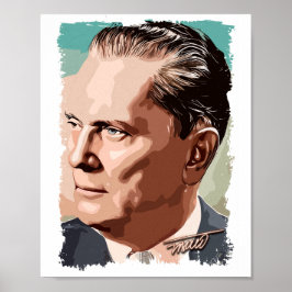 Poster Josip Broz Tito, Presidente da Iugoslávia Color