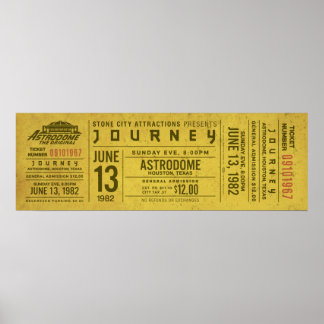 Poster Journey Concert Ticket – Vintage Rock Wall Art Pri
