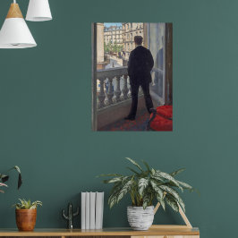Poster Jovem à sua janela por Gustave Caillebotte