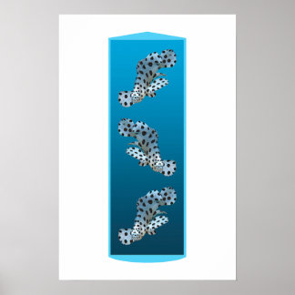 Poster Jovem Agrupamento - Design de fundo azul |