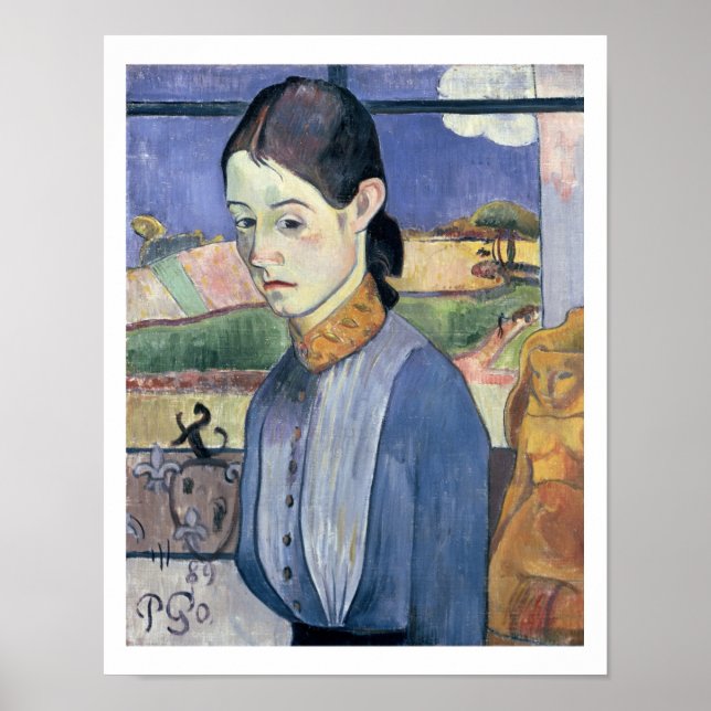 Póster Jovem bretã, 1889 (óleo na canvas) (Frente)