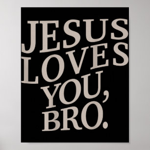 Poster Jovem Jesus Te Ama Bro Crianças Cristãs Engraçadas