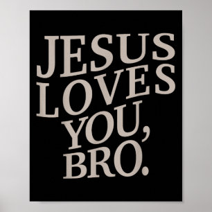 Poster Jovem Jesus Te Ama Bro Crianças Cristãs Engraçadas