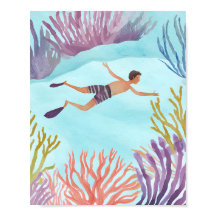 Jovem mergulhador de snorkel