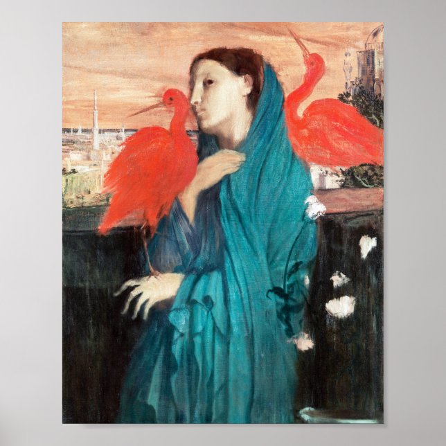 Poster Jovem Mulher com Ibis por Edgar Degas (Frente)