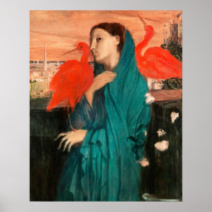 Poster Jovem Mulher com Ibis por Edgar Degas