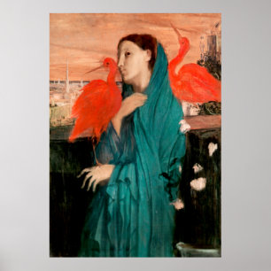 Poster Jovem Mulher com Ibis por Edgar Degas