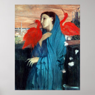 Póster Jovem mulher de Edgar Degas com íbis