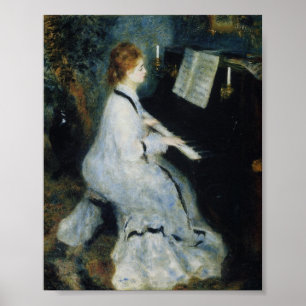 Poster Jovem mulher no Piano por Renoir