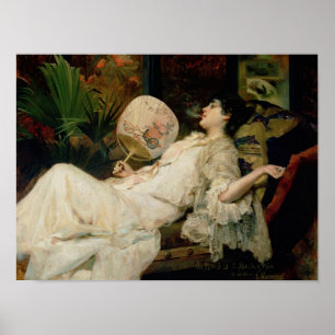 Póster Jovem mulher que fuma, 1894