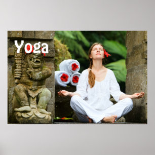 Póster Jovem pratica yoga
