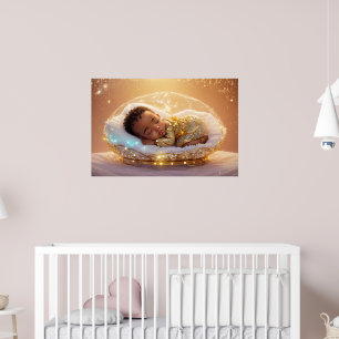 Poster Jovem Príncipe Negro Arte de Berçário de Menino Re