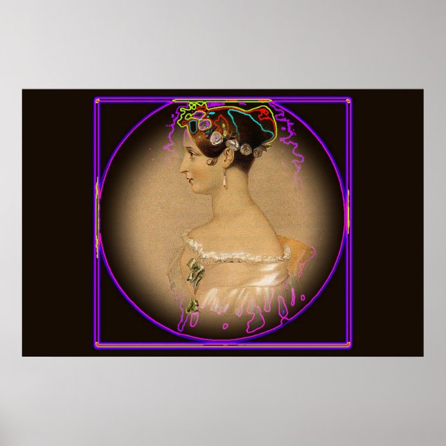 Póster Jovem Rainha Victoria com fio (Frente)