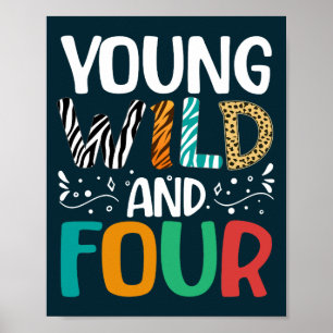 Poster Jovem Selvagem E Quatro Crianças Engraçadas Do 4º