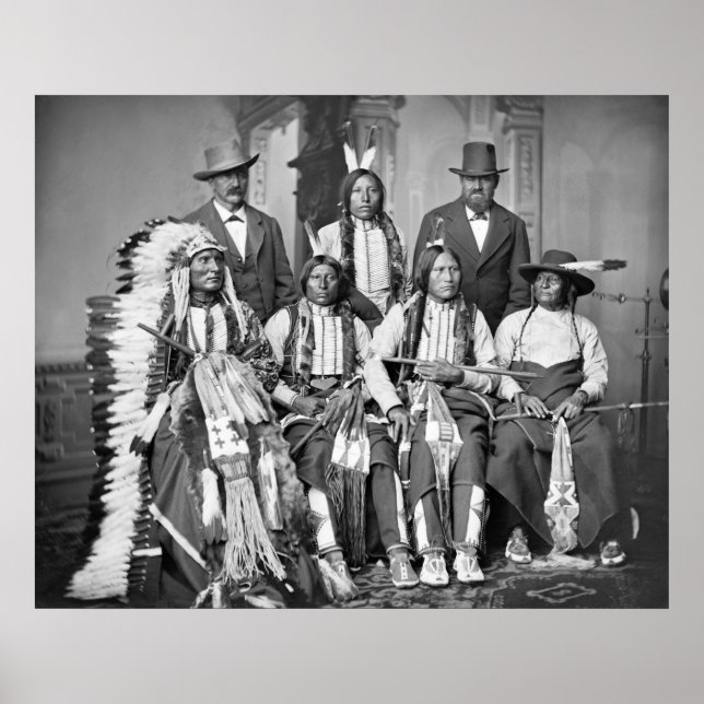 Póster Jovens Avistados, 1875 (Frente)