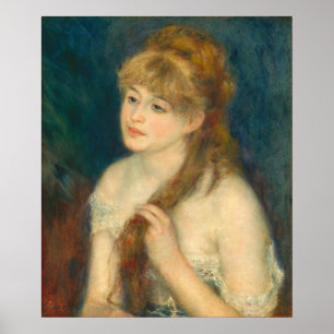 Poster Jovens Braiding - Auguste Renoir Fine Art Pos