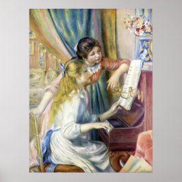 Poster Jovens Garotas no Piano por Pierre Renoir