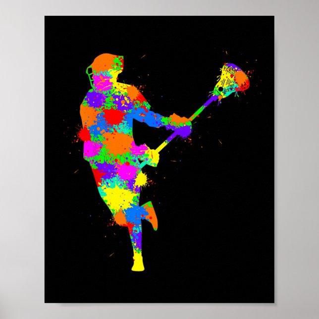 Poster Jovens Jogadores de Lacrosse Jovens Jovens (Frente)