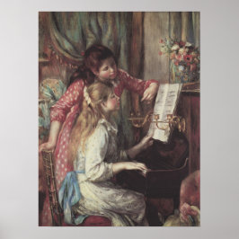 Póster Jovens Meninas ao Piano por Pierre Renoir