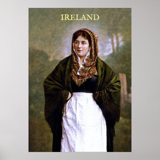Poster Jovens mulheres da Irlanda (1890) (Frente)