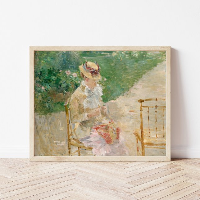 Poster Jovens mulheres tricotando | Berthe Morisot (Criador carregado)