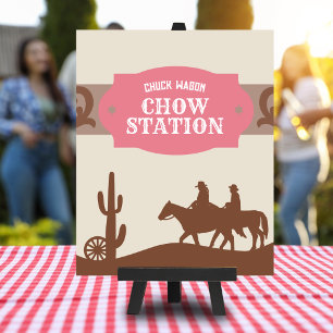 Poster Jovens Rosa Ocidental - Sinal de "Chuck wagon chow