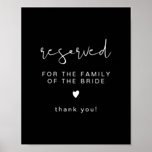 Poster JOVI Black Edgy Reservado para Família de Noivas