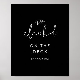 Poster JOVI Edgy Black Modern Sem Sinal de Álcool