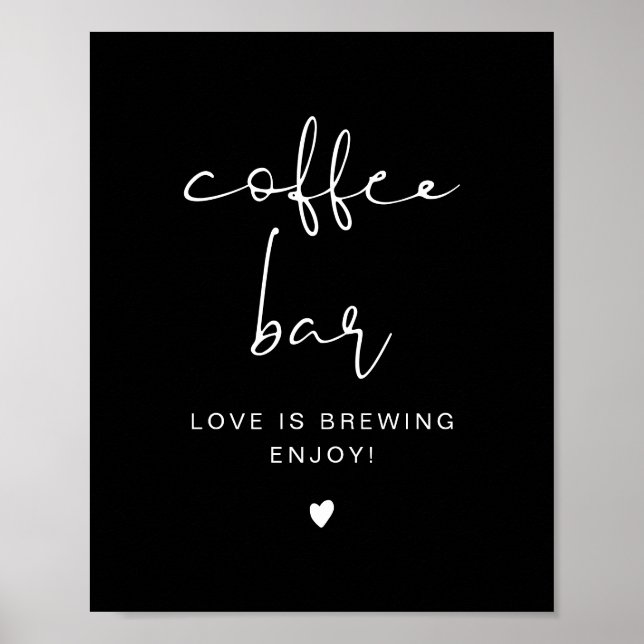Poster JOVI Edgy - Sinal de Mesa do Café Moderno (Frente)