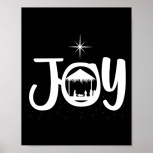 Poster Joy Jesus Natividade Cena de Natal Legal