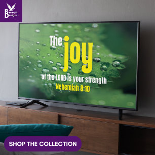 Poster JOY OF THE LORD Christian Frame Art for TV