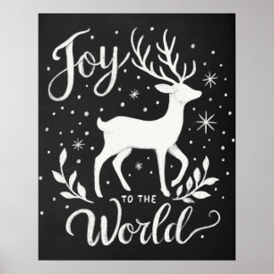 Poster Joy para o quadro especial da Reindeer de Natal