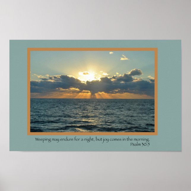 Poster Joy (Salm 30:5) (Frente)